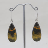 925 Sterling Silver Mustard Jasper Earrings