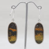 925 Sterling Silver Mustard Jasper Earrings