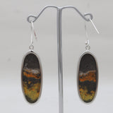 925 Sterling Silver Mustard Jasper Earrings