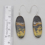 925 Sterling Silver Mustard Jasper Earrings