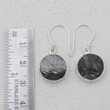 Shungite Silver Earrings
