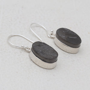 Shungite Silver Plain Earrings