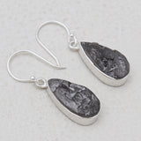 925 Sterling Silver Shunite Earrings