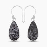 925 Sterling Silver Shunite Earrings