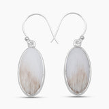 Scolecite Silver Earrings