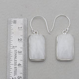 Scolecite Silver Earrings