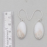 Scolecite Silver Earrings