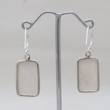 Scolecite Silver Earrings