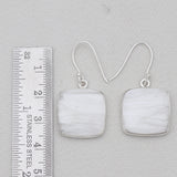 Scolecite Silver Earrings