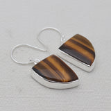 925 Sterling Silver Tiger Eye Earrings