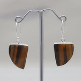 925 Sterling Silver Tiger Eye Earrings