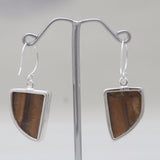 925 Sterling Silver Tiger Eye Earrings
