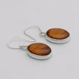 Tiger Eye Silver Earrings