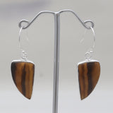925 Sterling Silver Tiger Eye Earrings