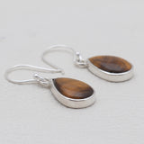 Tiger Eye Silver Earrings