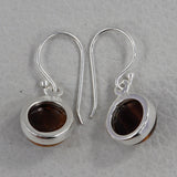 Tiger Eye Silver Earrings