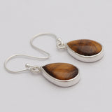 Tiger Eye Silver Earrings