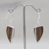 925 Sterling Silver Tiger Eye Earrings