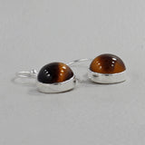 Tiger Eye Silver Earrings