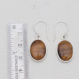 Tiger Eye Silver Earrings