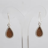 Tiger Eye Silver Earrings