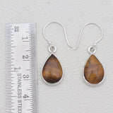 Tiger Eye Silver Earrings