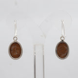 Tiger Eye Silver Earrings