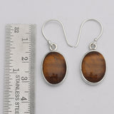 Tiger Eye Silver Earrings