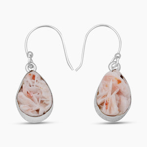 Barite Morocco Druse Silver Earrings