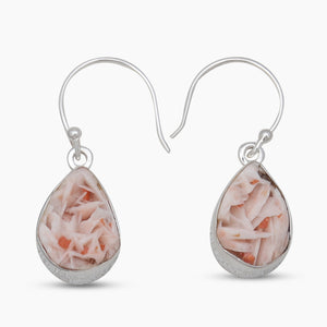 Barite Morocco Druse Silver Earrings