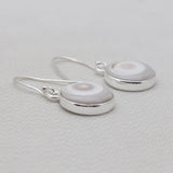 Solar Ice Quartz Silver Earrings