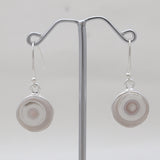 Solar Ice Quartz Silver Earrings