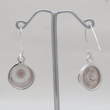 Solar Ice Quartz Silver Earrings
