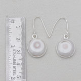Solar Ice Quartz Silver Earrings