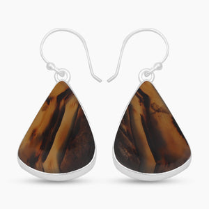 Montana Agate Silver Earrings