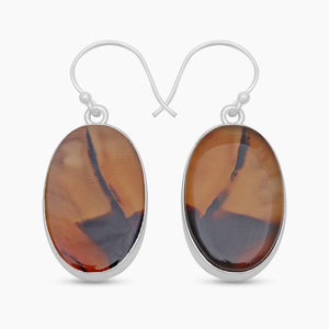 Natural Montana Agate Silver Earrings