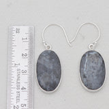 925 Sterling Silver Larvikite Earrings