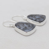 925 Sterling Silver Larvikite Earrings