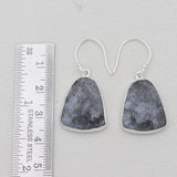 925 Sterling Silver Larvikite Earrings