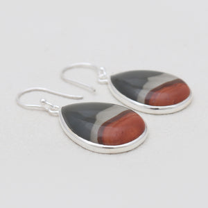 Polychrome Jasper Silver Earrings