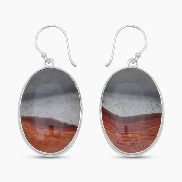 925 Silver Polychrome Jasper Earrings