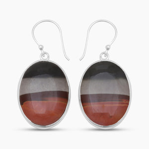 925 Silver Polychrome Jasper Earrings