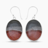 925 Silver Polychrome Jasper Earrings