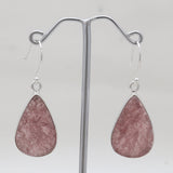925 Sterling Silver Strawberry Quartz Earrings
