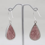 925 Sterling Silver Strawberry Quartz Earrings