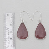 925 Sterling Silver Strawberry Quartz Earrings