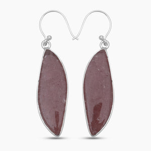 Strawberry Quartz Silver Earrings