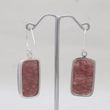 925 Sterling Silver Strawberry Quartz Earrings