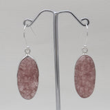 Strawberry Quartz Silver Earrings