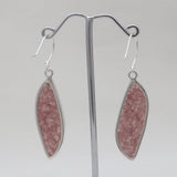 Strawberry Quartz Silver Earrings